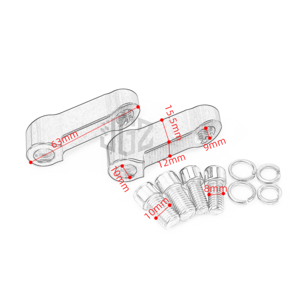 M8 M10 Motorcycle CNC Rear Mirror Adapter Riser Bracket Holder Accessory Universal for HONDA KTM