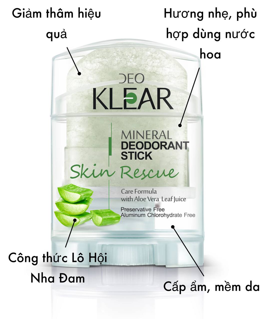 Lăn Đá Khoáng Khử Mùi Cơ Thể Deo Klear Thái Lan