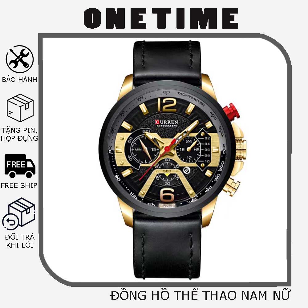 Đồng hồ nam Curren 8329 thiết kế dây da lịch sự, sang trọng - OneTime Store