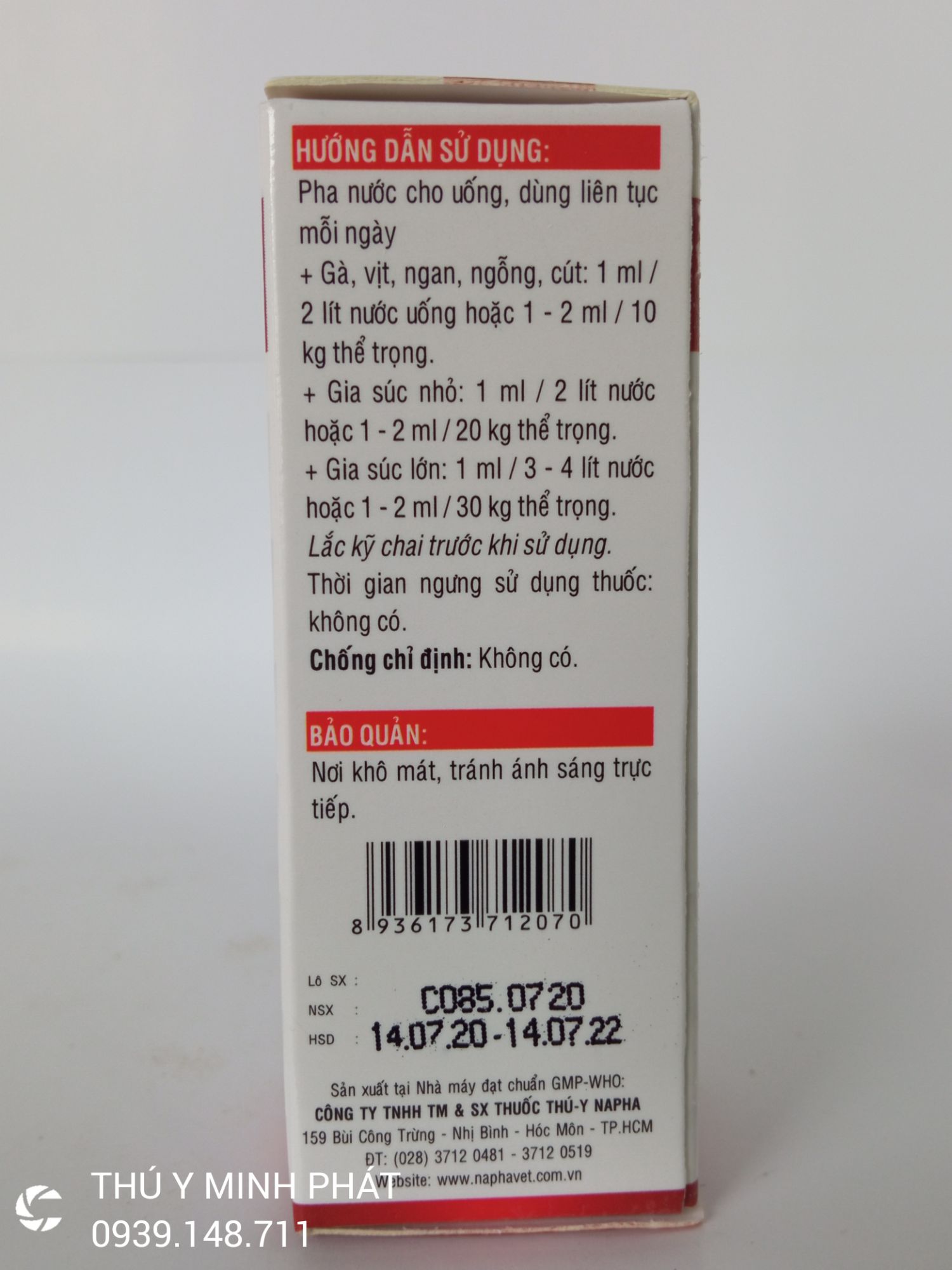 TONIC  NAPHA (10ml )tăng lực cao cấp cho gà đá