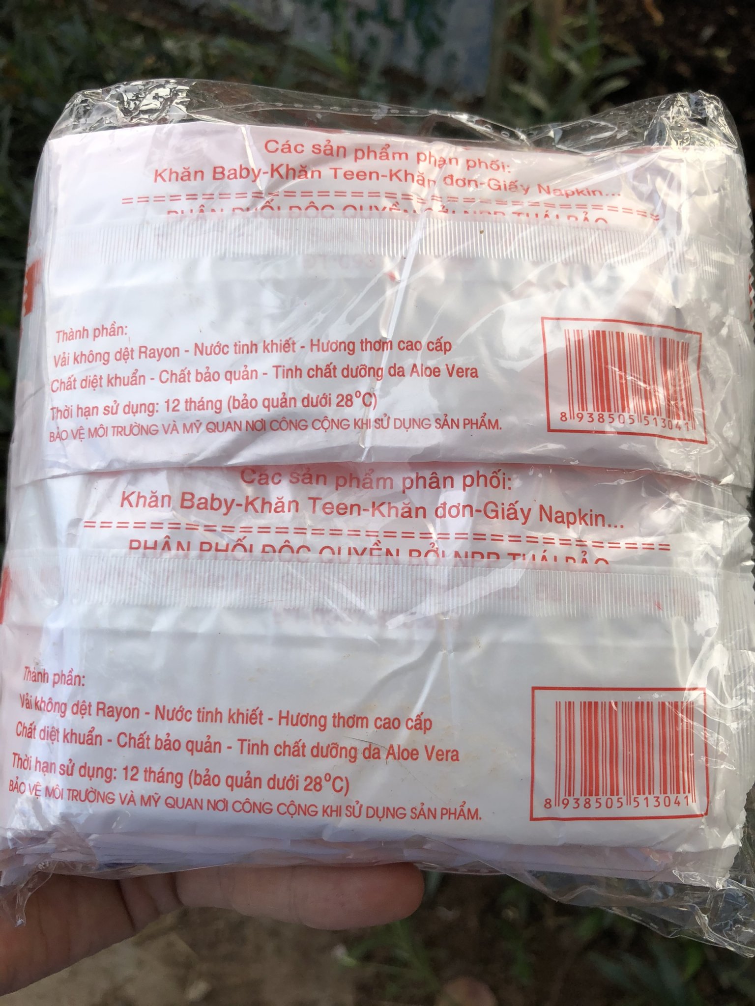 Combo 5 gói- 100 cái Khăn lạnh cao cấp THÁI BẢO dày (20 cái/ gói)
