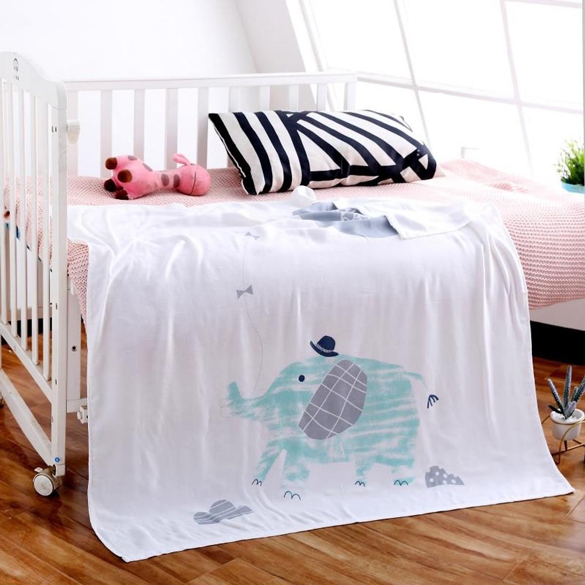 Chăn Lụa 4 Lớp Thấm Nước Siêu Mềm