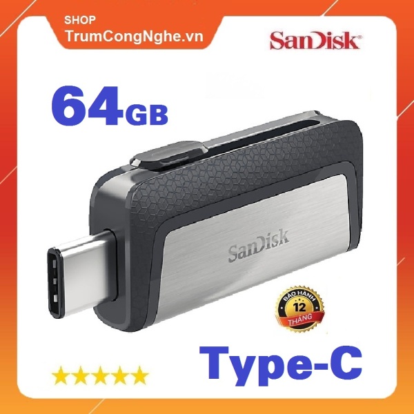 Bảng giá USB OTG Sandisk Ultra Dual Type-C 3.1 64GB 150MB/s ( USB 2 ĐẦU ) Phong Vũ