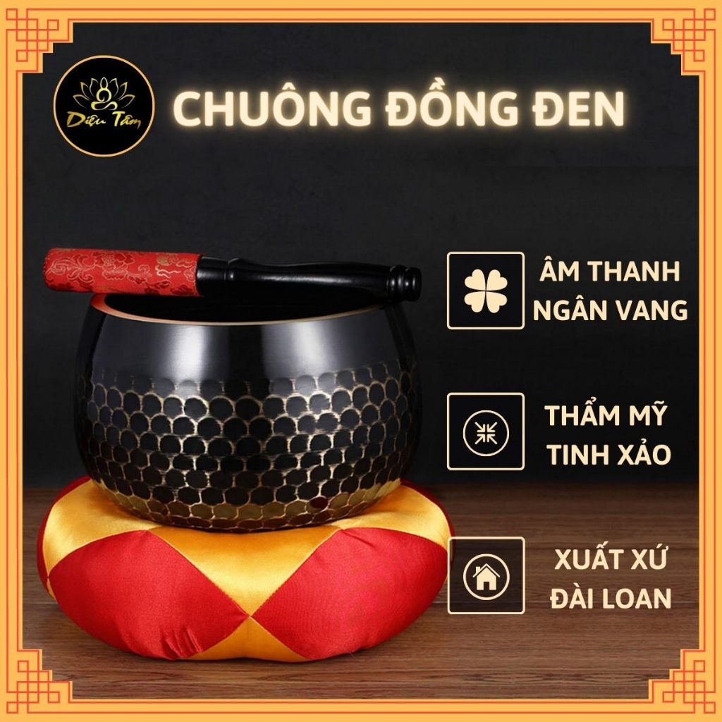 Chuông đồng chiêng đồng đen Đài Loan