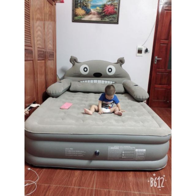 Giường Hơi Hình Thù 1 Tầng, 3 Tầng (Tặng Kèm Bơm Điện, Gối Ôm Và Miếng Vá)