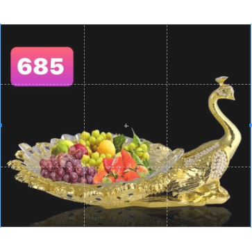 Khay Đựng Hoa Quả Chim Công Cao Cấp