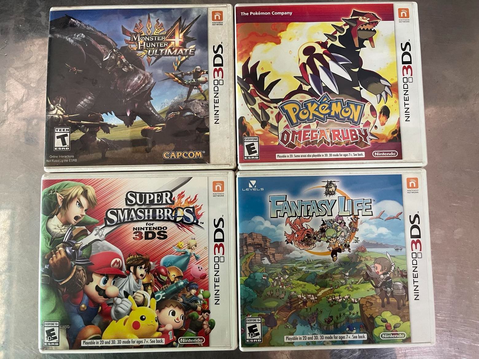 Băng game Nintendo 3ds Fullbox 2nd - Monster Hunter, Pokemon Omega Ruby, Fantasy Life, Super Smash Bros