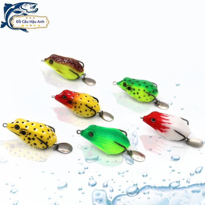 Mồi câu lure Nhái Hơi Lưng Đốm có thìa lưỡi siêu bén  (cam kết đổi trả trong 2 tuần đầu)