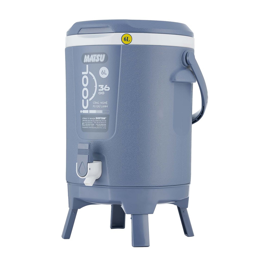 [HCM]BÌNH ĐÁ ICOOL 6L DUY TÂN MÀU NHŨ CÓ ĐẾ CHÂN