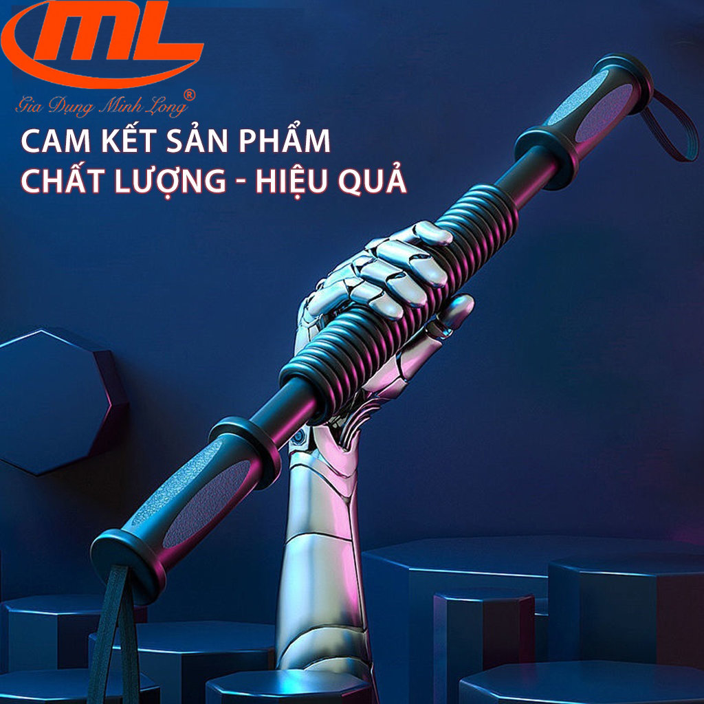 Gậy Bẻ Tập Cơ Tay, Cơ Bụng Lò Xo Lực Bẻ 30, 40, 50, 60 Kg. Gậy Lò Xo Tập Ngực,vai Cao Cấp, Gậy Bẻ Tập Gym 20kg, 30kg, 40kg, 50kg,60kg