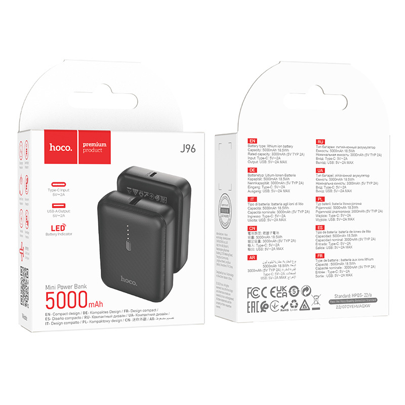Sạc dự phòng Hoco J96 dung lượng 5000mAh nhỏ gọn
