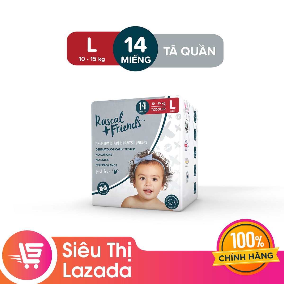[HOT DEAL] Tã/Bỉm Quần Rascal & Friends cho bé 6kg 11kgSize M 58 miếng ...