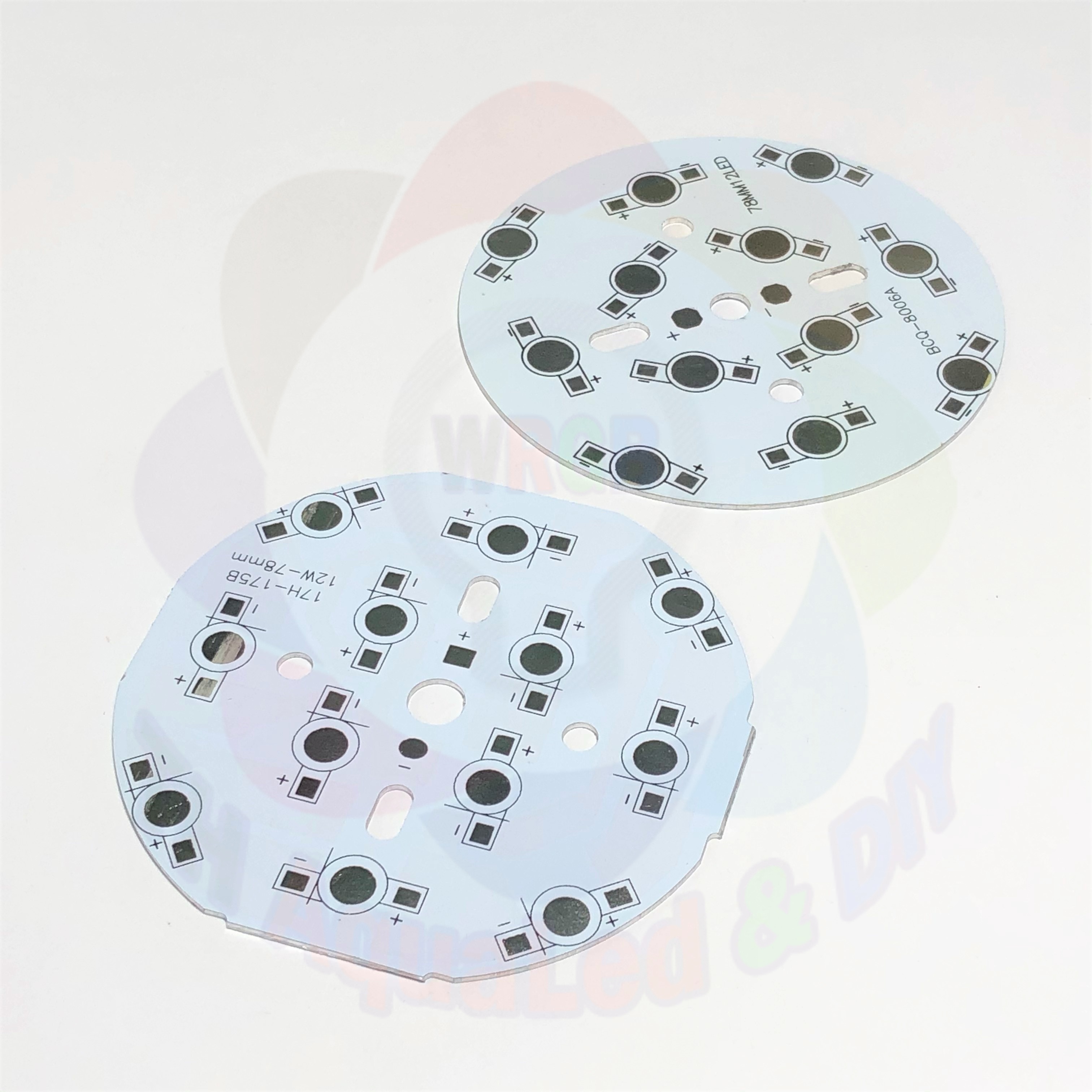 Mạch LED tròn 12 chip 78mm đế mạch 12 led nối tiếp sử dụng led luxeon mạch chuẩn dày tối ưu hóa điện năng và công suất