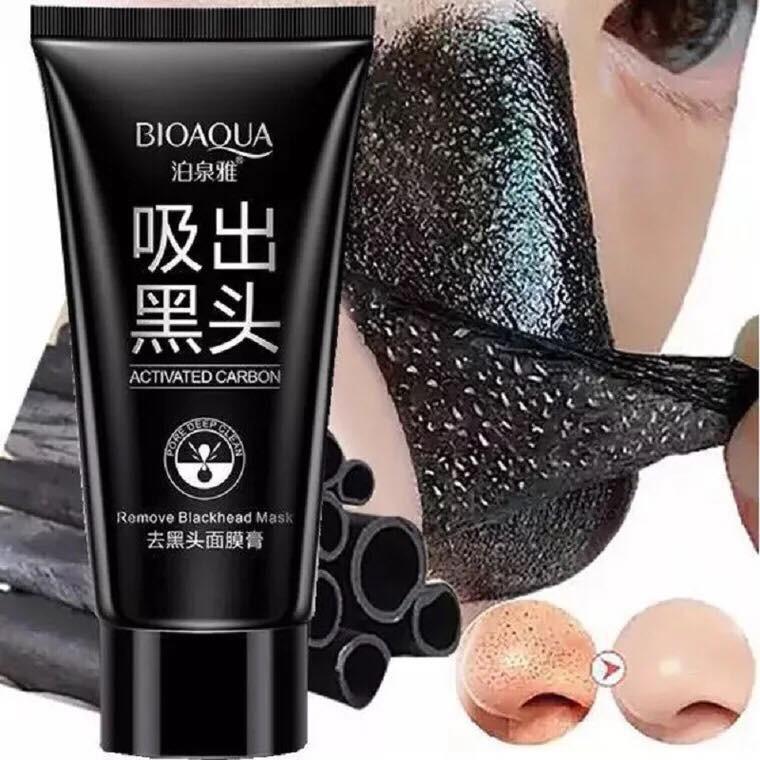 Gel Lột Mụn Và Thải Độc Than Tre Bioaqua 60g 1 bước tiện lợi hút sạch mụn cám bã nhờn và bụi bẩn cho làn da sạch mụn mịn màng trắng sáng
