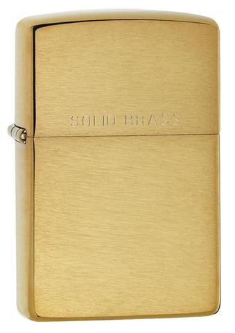 Zippo Brushed Brass Engraved