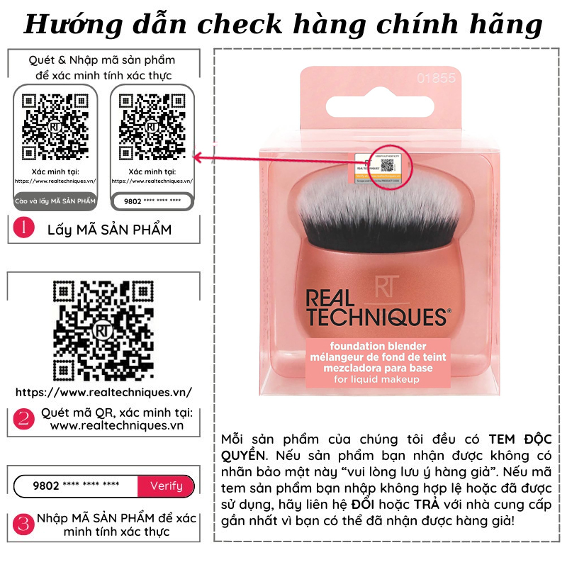 [HCM]Cọ Tán Nền Real Techniques Brush Foundation Blender