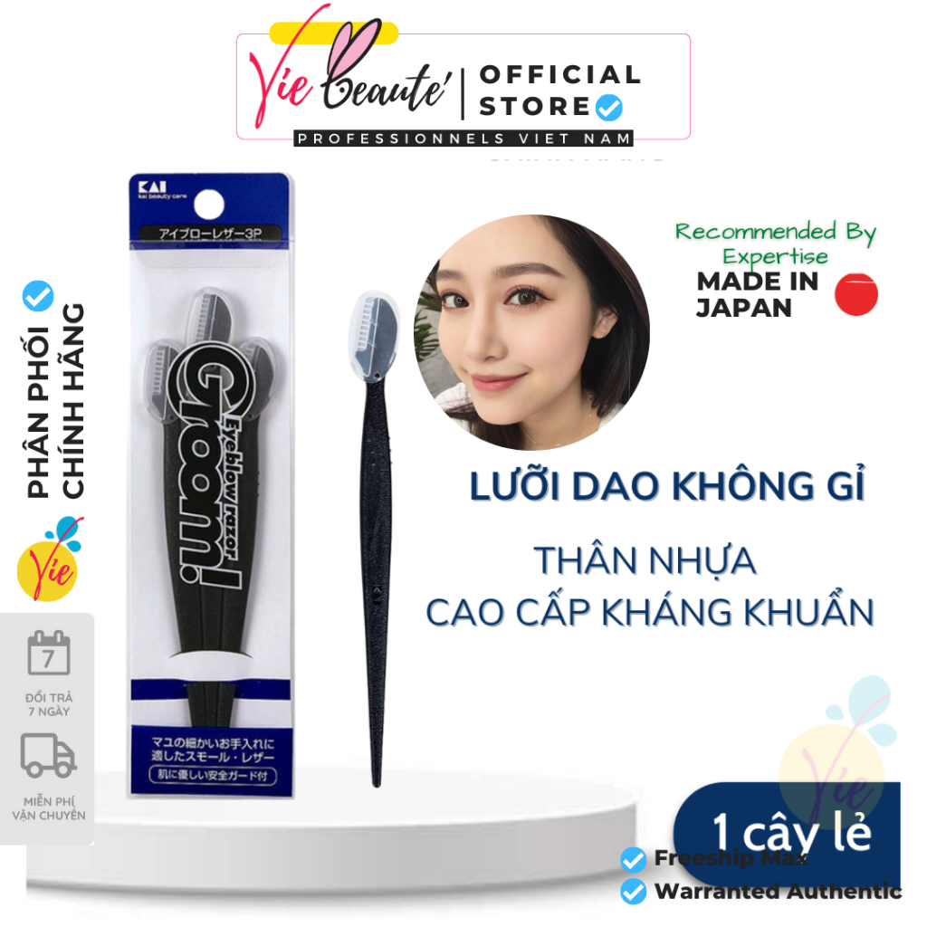 Dao Cạo Lông Mày Kai Groom! Eyebrow Razor