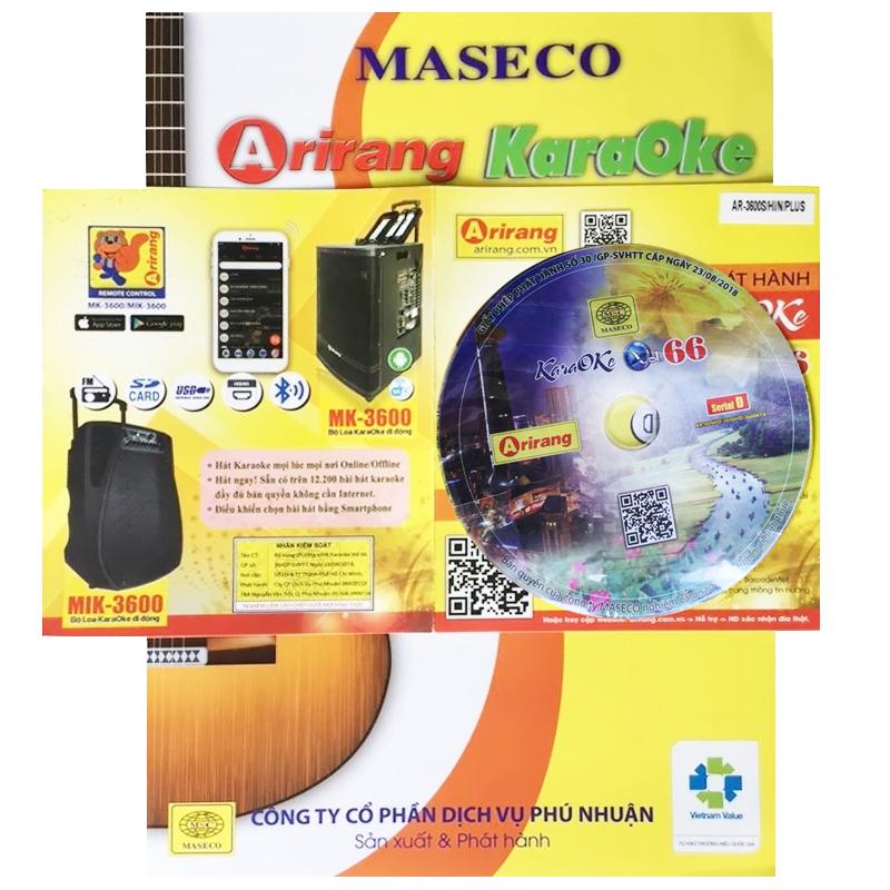 [HCM]Đĩa Karaoke Arirang mới nhất Vol 66 (SERIAL D)