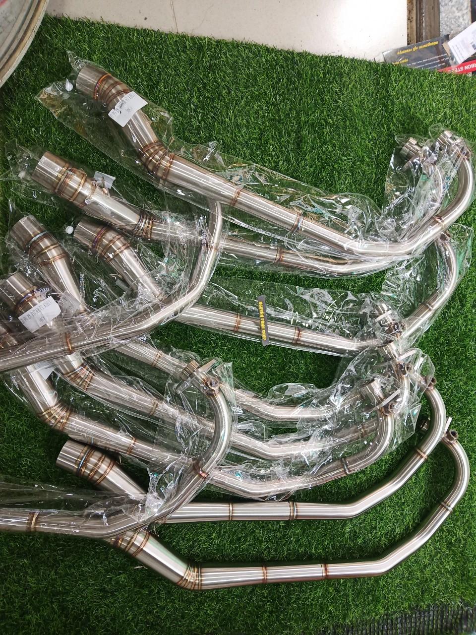 cổ pô xe raider 150 fi gắn lon mẫu thẳng