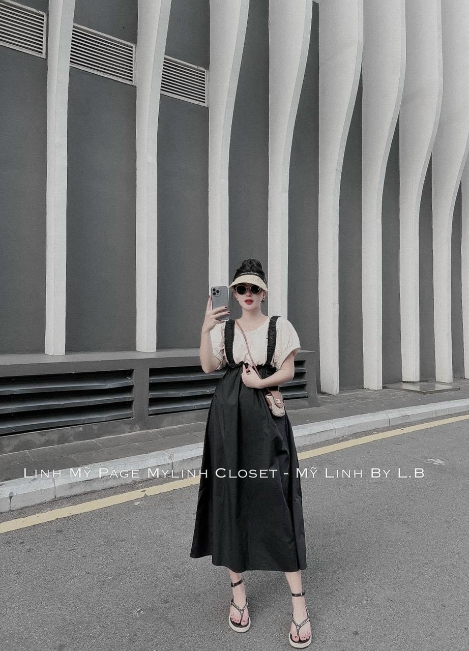 [Hàng loại 1]Đầm Bầu Váy Bầu cao cấp dáng Xuông Chất Lụa Hàn Mềm, siêu mát Thấm Mồ Hôi Tốt, Freesize từ 45 đến 70Kg