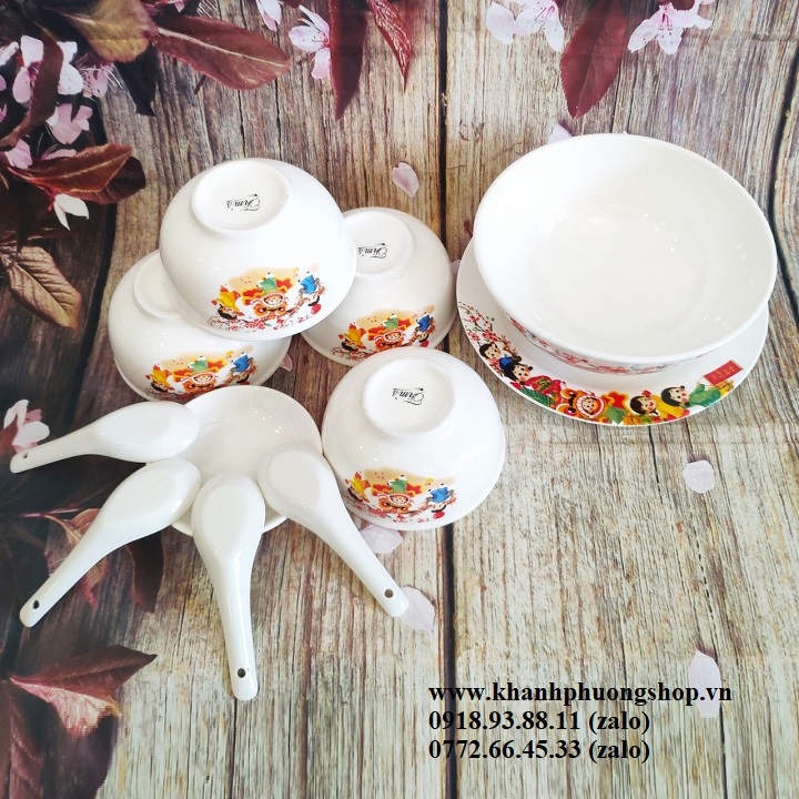 [HCM]bộ chén tô đĩa sứ - chén tô đĩa sứ