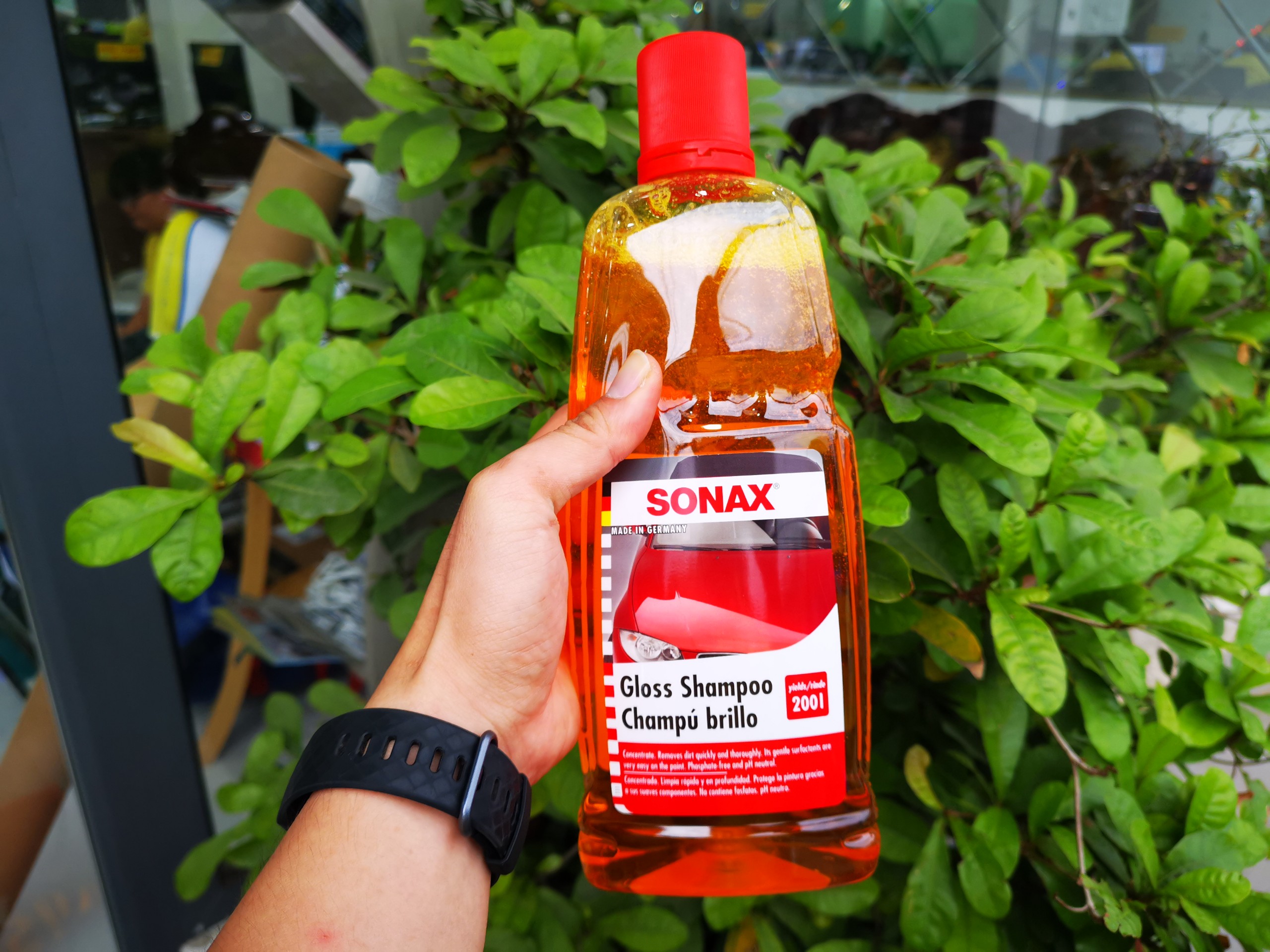 [HCM]Combo Nước Rửa Xe Sonax Kèm Bao Tay Rửa Xe 2 Mặt