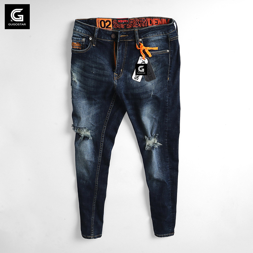 Quần jean nam dài form suông g455