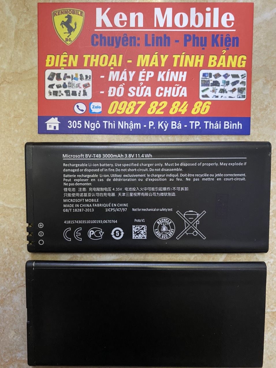 Pin Nokia: BV-T5C/ BL-4J/ BL-5CA/ BL-L4A/ BV-T4B/ BV-5J