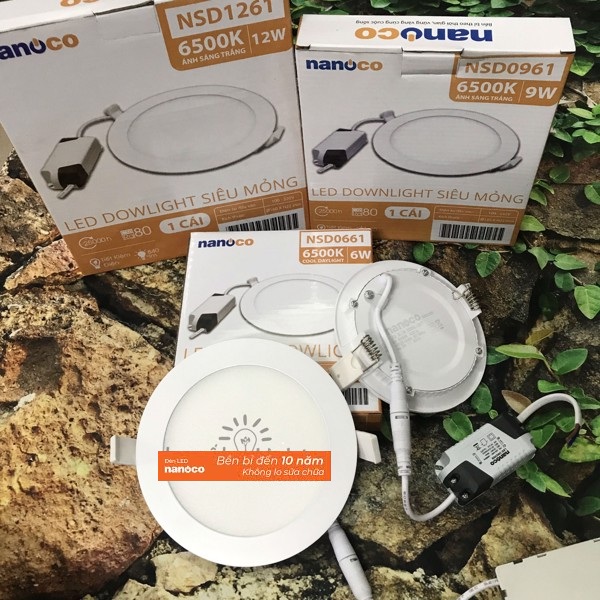 [HCM]Đèn Led Âm Trần Tròn 12W Nanoco NSD1261