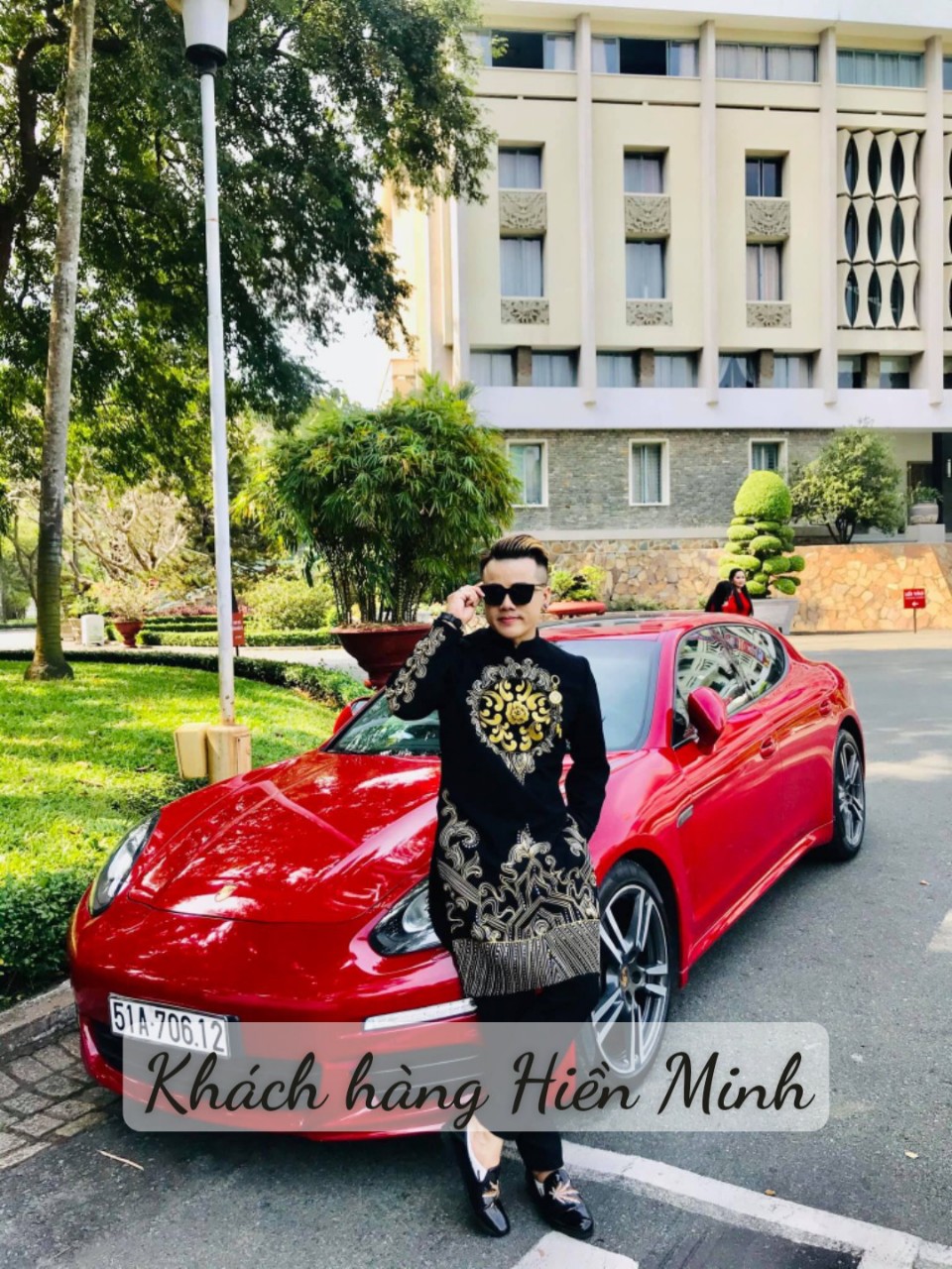 Áo dài cách tân nam màu đen cao cấp