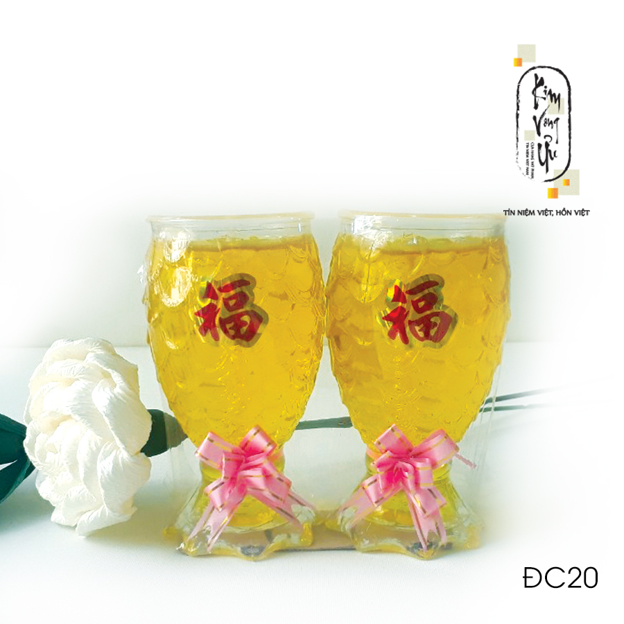 Đèn cầy ly cúng Cá Lớn ĐC20 cao 13.5 cm (Giá một cặp)