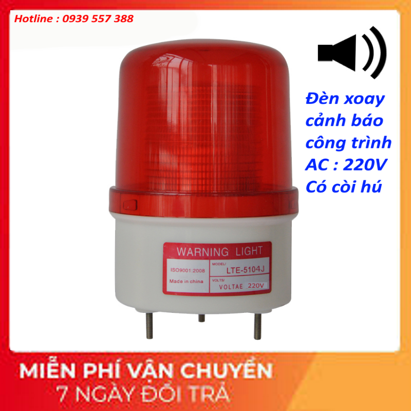 220V led warning rotary light with whistle, work light security