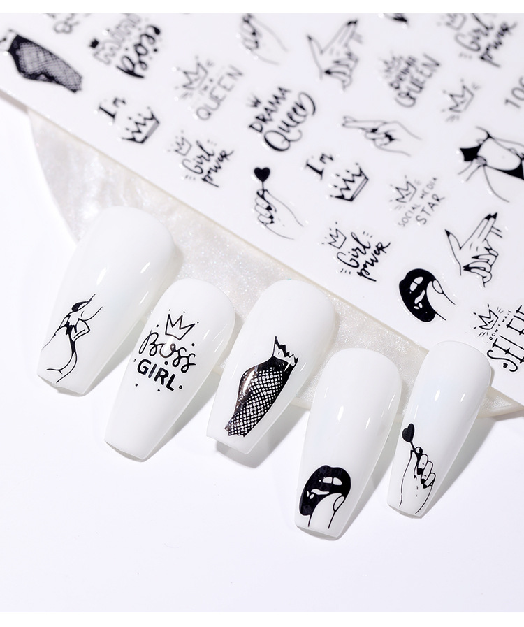 Sticker dán móng họa tiết độc đáo