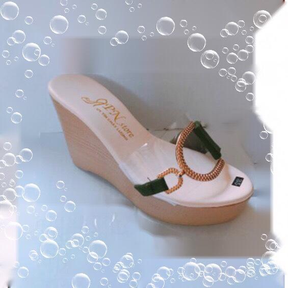 Dép nữ xuồng 9cm meka khóa
