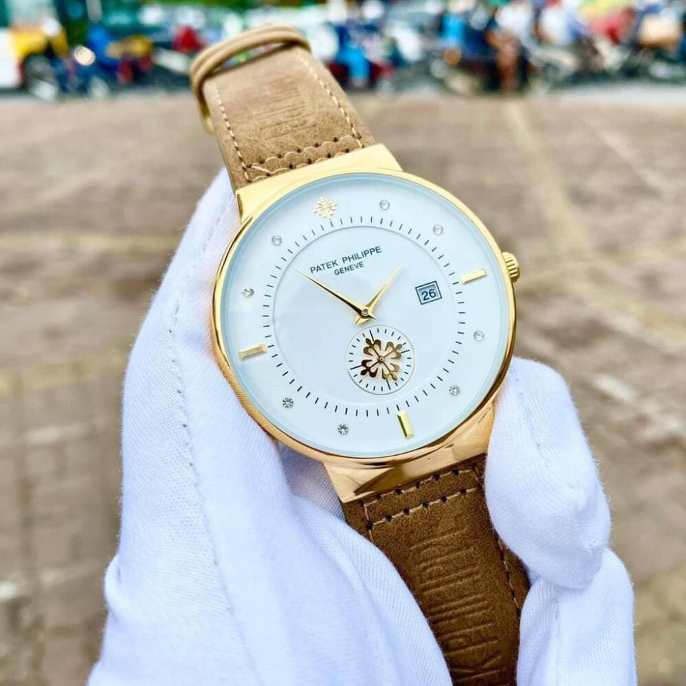 Đồng hồ nam Patek dây da sang trọng đẳng cấp