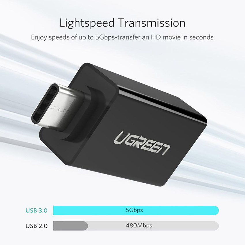 Đầu chuyển USB 3.1 Type C to USB 3.0 Type A UGREEN 30155