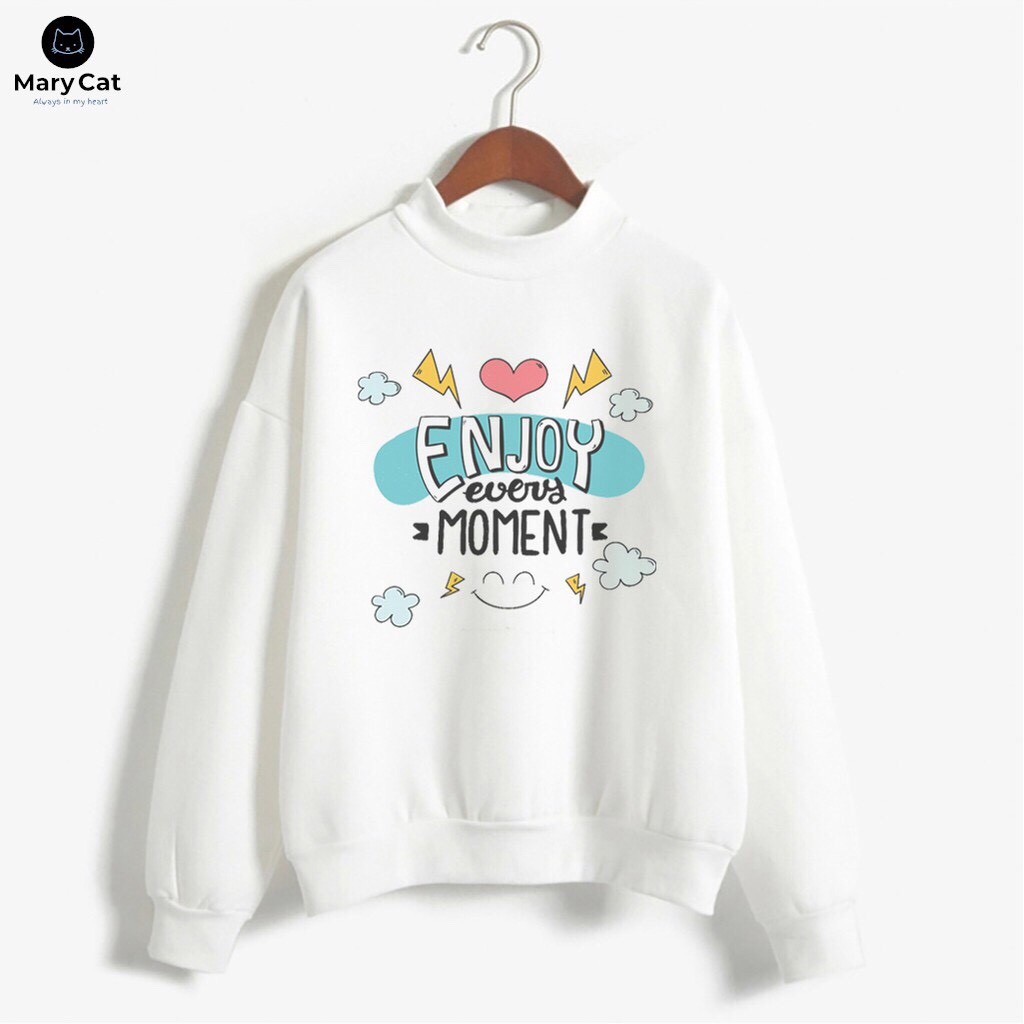 [Hoàn Tiền 15%] Áo sweater in Moment (có clip thật)