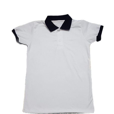 Đầm thun đôi trắng cổ xanh