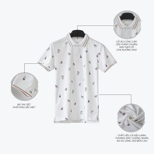 ÁO THUN POLO NAM HỌA TIẾT KIỂU