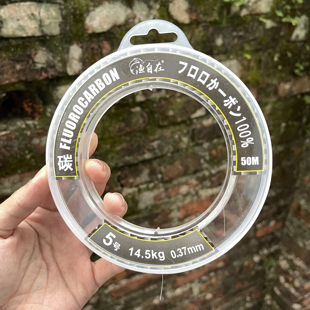 Dây leader câu cá, câu lure FluoroCarbon Nhật Bản Phukiencaulure25 dây cước câu cá, leader tàng hình carbon 100%