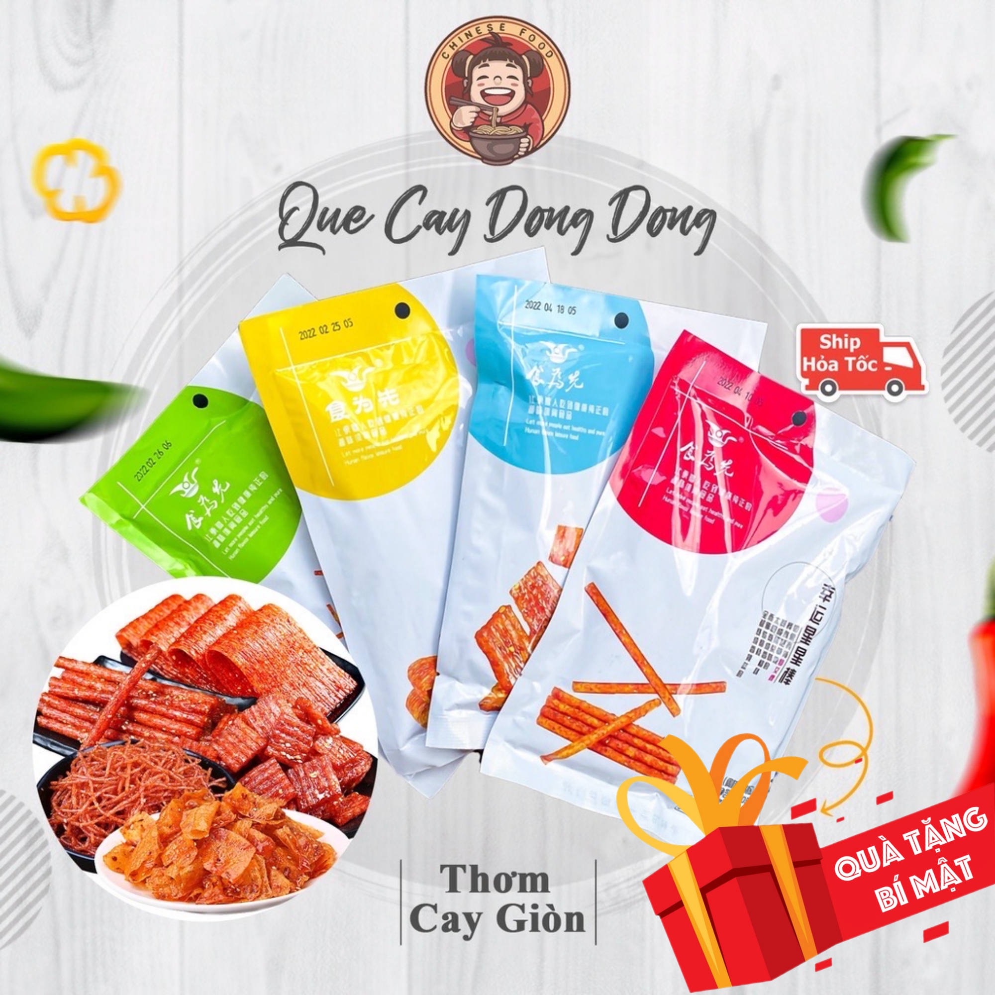 Que cay DongDong tẩm vị ăn liền 100gr