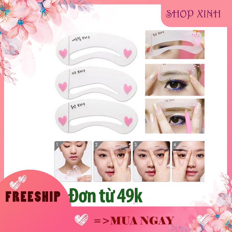 Bộ 3 Khuôn Kẻ Chân Mày
