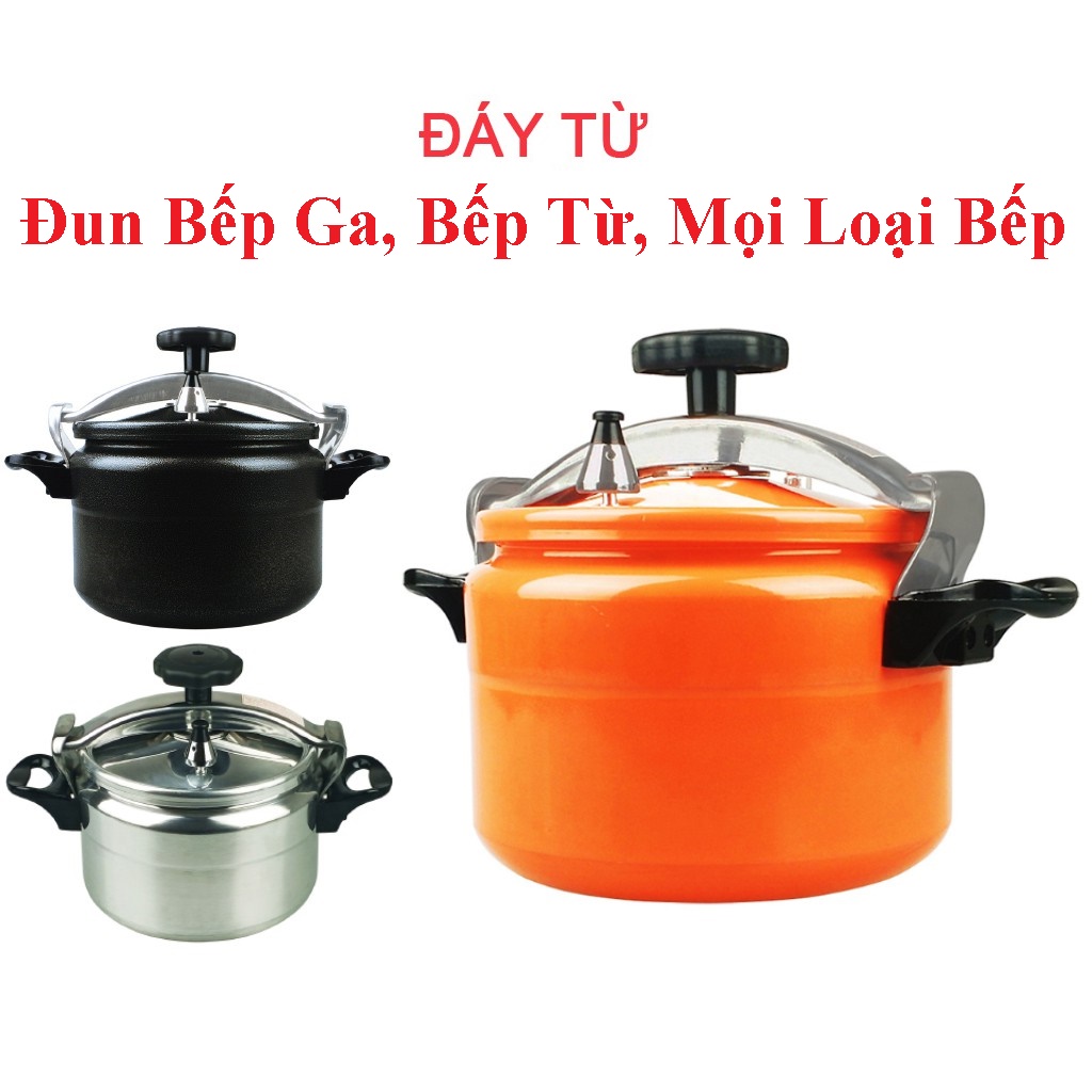 Nồi áp suất đun ga Fujika sử dụng được trên bếp từ dung tích 5L/7L/9L , không kén bếp, dùng được mọi loại bếp