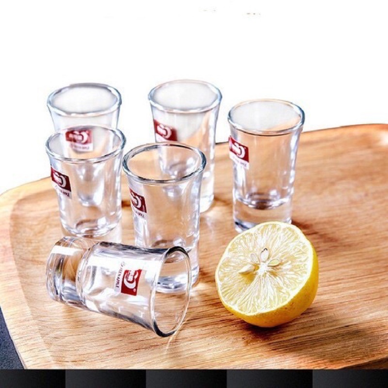 DEAL - Bộ 6 ly pha lê uống rịu DELI Cao cấp sáng bóng. mua bộ ly uống rựu, bộ ly thủy tinh