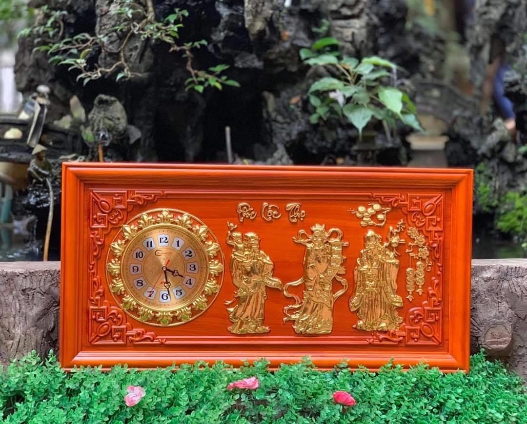 Tranh đồng hỗ gỗ ( Phúc – Lộc – Thọ)
