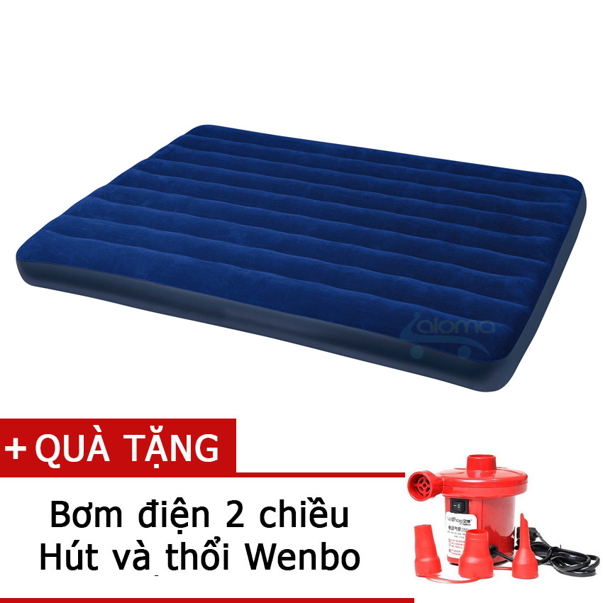 Đệm Bơm Hơi Intex 68759 + Tặng Bơm Điện (152x191x22cm)