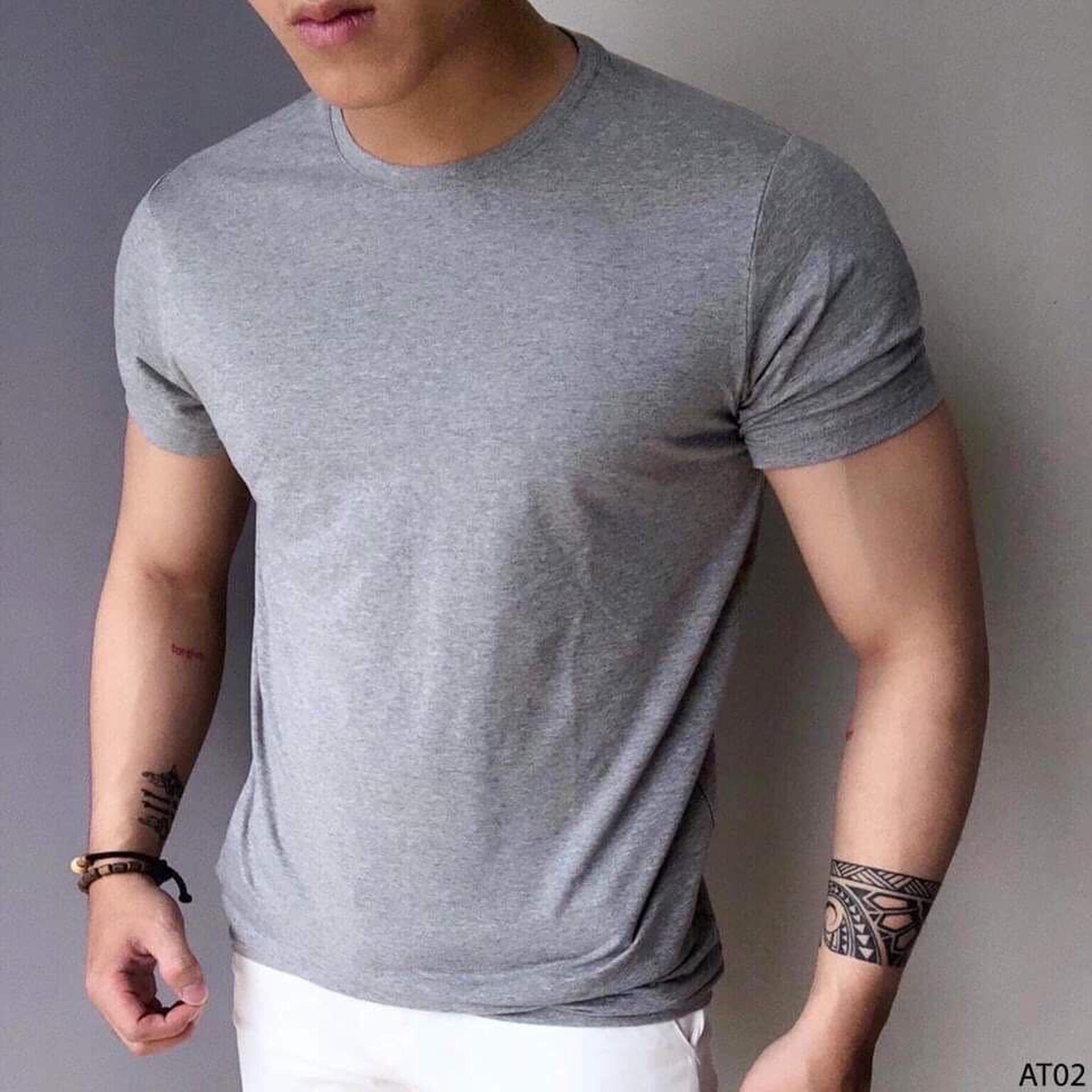 Áo thun nam ngắn tay màu nâu