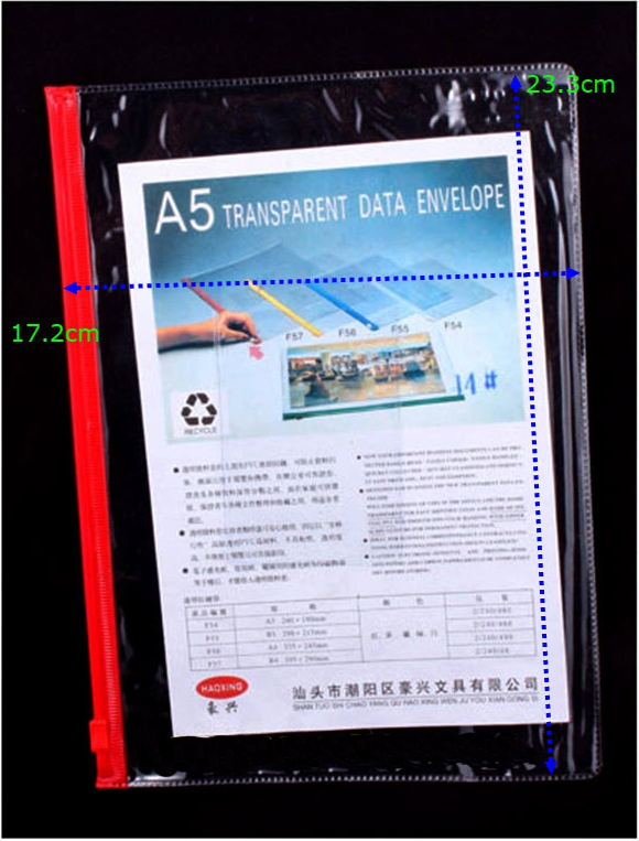 Bìa túi kéo nhựa A5, A4