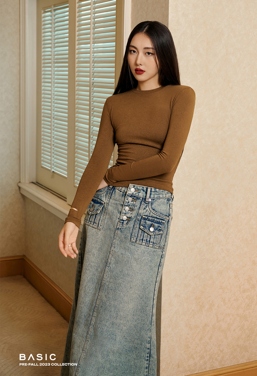 Áo thun tay dài trơn BASIC CARPO TOP