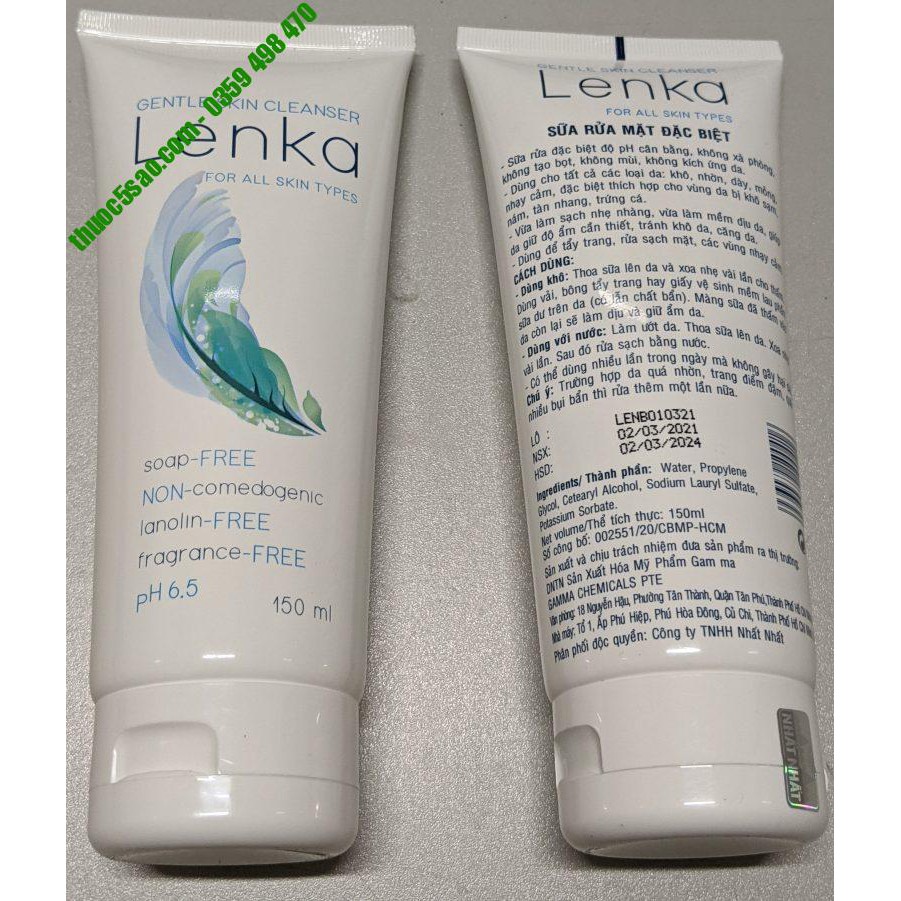 [Giá Gốc] Sữa rửa mặt dịu nhẹ Lenka - Nhất Nhất